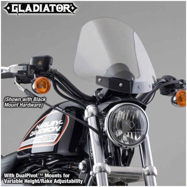 NATIONAL CYCLE GLADIATOR WINDSHIELD Gladiator Single Gaugemount chr Light Tn