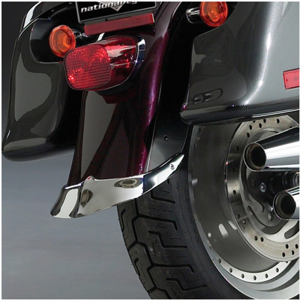 NATIONAL CYCLE CHROME CAST FENDER TIPS Nat.Cycle Chrome fendertip FXST Rear