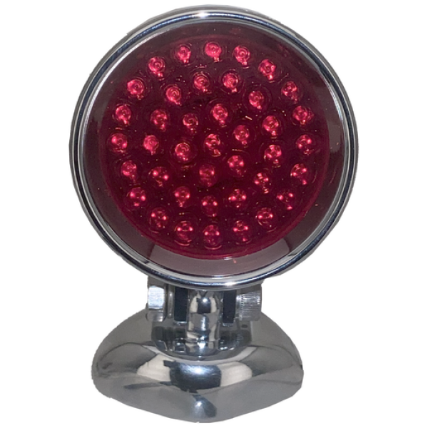 LED 2 1/4" CHROME BEACON BULLET LIGHTS 2-L LED HD mount bullet light Target red