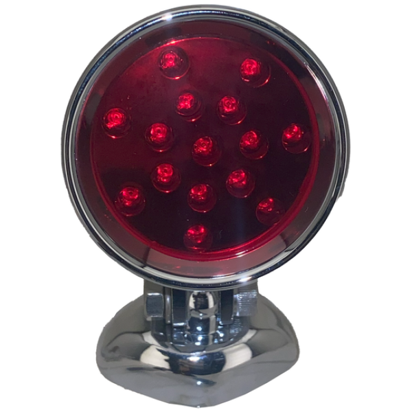 LED 2 1/4" CHROME BEACON BULLET LIGHTS 2-L LED HD mount bullet lights Star red