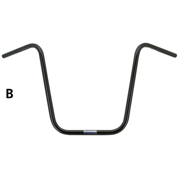 FEHLING ONE INCH DIAMETER APEHANGER HANDLEBARS Apehanger "X-High" H=460mm  82-up Black