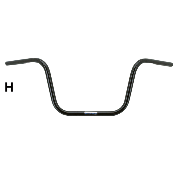 FEHLING ONE INCH DIAMETER APEHANGER HANDLEBARS Black Apehanger "Low" H=270mm '82-up