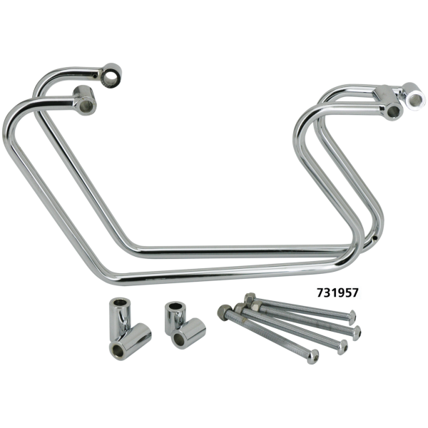 FEHLING SADDLEBAG SUPPORTS Chrome saddlebag supports FXDF08-17