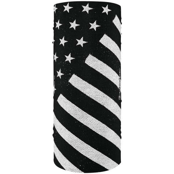 ZAN MOTLEY TUBES Zan Motley Tube Polyester B&W USA Flag