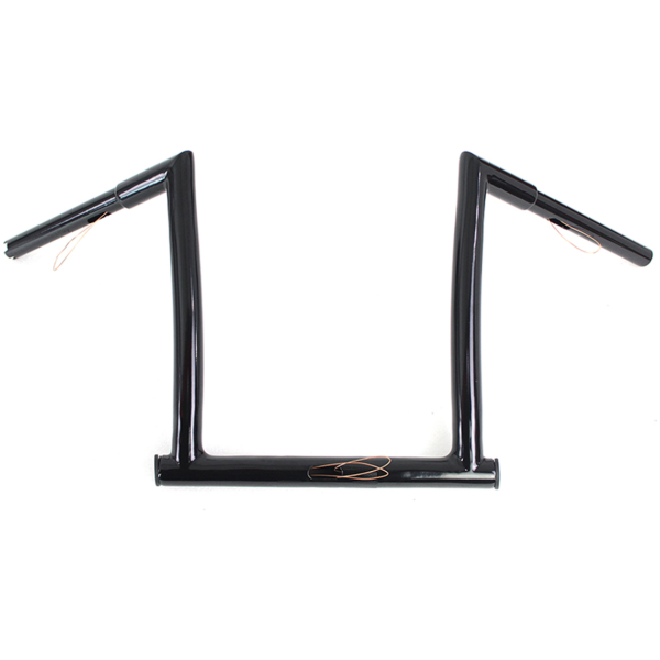 CHIZELED PHAT HANDLEBARS FOR ROAD GLIDE 14" ChiZeled Bar 1.25" Black Dimpled TBW