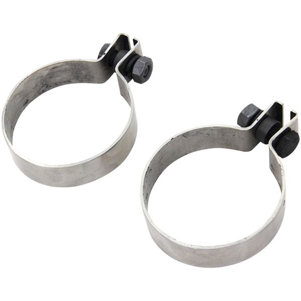 EXHAUST PORT CLAMPS FOR PANHEAD Panhead stainless exhaust port clamp set