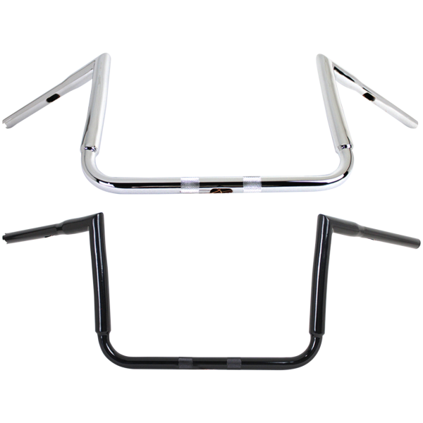 PHAT CHIZELED BAT WING HANDLEBARS 12" ChiZeled Bat Wing Bar 1.25" Chr TBW