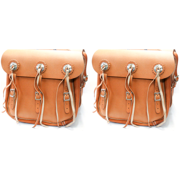 1936 STYLE SADDLEBAGS Brown Saddlebags w/o Logo HD36-43