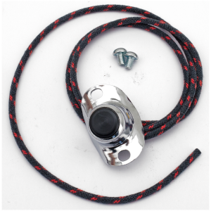 1929-1972 STYLE HANDLEBAR SWITCHES AND SCREWS Single Wire Switch Button Chr HD26-71