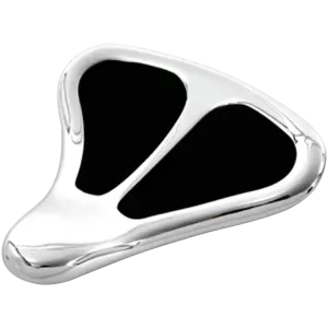 CHROME ALLOY SPRING SOLO SEAT Chrome Alloy Solo Seat Black Leather