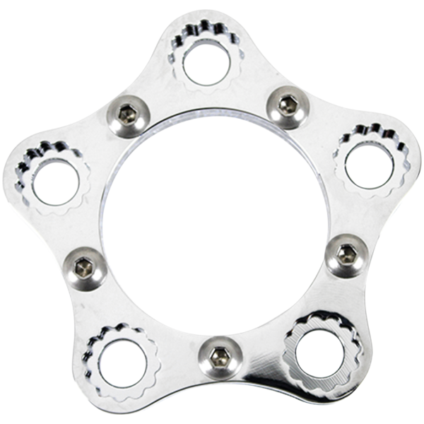 REAR WHEEL SPROCKET LOCK Rear Sprocket 5 Bolt Lock Ring Kit Chr
