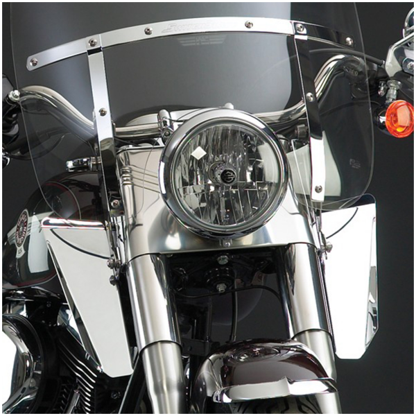 NATIONAL CYCLE SPARTAN QUICK-RELEASE WINDSHIELDS Chrome windscreen lowers N76606