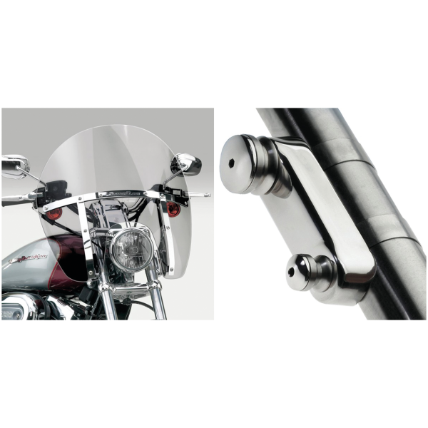 NATIONAL CYCLE SWITCHBLADE CHOPPED QUICK-RELEASE WINDSHIELDS Switchblade Chopped Tinted kit 39mm fork