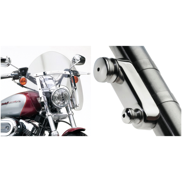 NATIONAL CYCLE SWITCHBLADE SHORTY QUICK-RELEASE WINDSHIELDS Switchblade Shorty Clear kit 39mm forks
