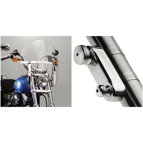 NATIONAL CYCLE SWITCHBLADE CHOPPED QUICK-RELEASE WINDSHIELDS Switchblade Chopped Clear kit 49mm forks