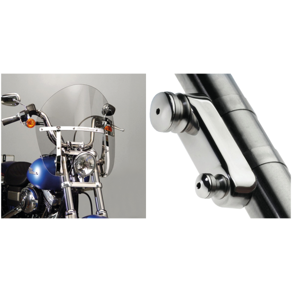 NATIONAL CYCLE SWITCHBLADE CHOPPED QUICK-RELEASE WINDSHIELDS Switchblade Chopped Tinted kit 49mm fork