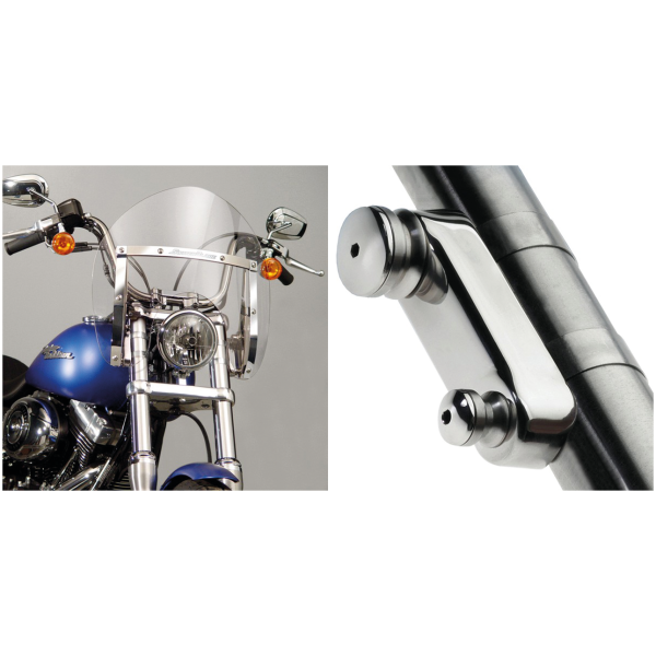 NATIONAL CYCLE SWITCHBLADE SHORTY QUICK-RELEASE WINDSHIELDS Switchblade Shorty Clear kit 49mm forks