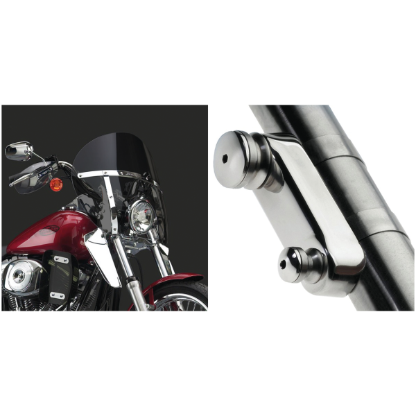 NATIONAL CYCLE SWITCHBLADE CHOPPED QUICK-RELEASE WINDSHIELDS Switchblade Chopped Tinted kit 41mm fork