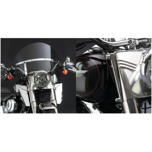 NATIONAL CYCLE SWITCHBLADE CHOPPED QUICK-RELEASE WINDSHIELDS Switchblade Chopped Tinted kit 41mm fork