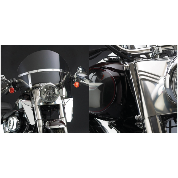 NATIONAL CYCLE SWITCHBLADE CHOPPED QUICK-RELEASE WINDSHIELDS Switchblade Chopped Tinted kit 41mm fork