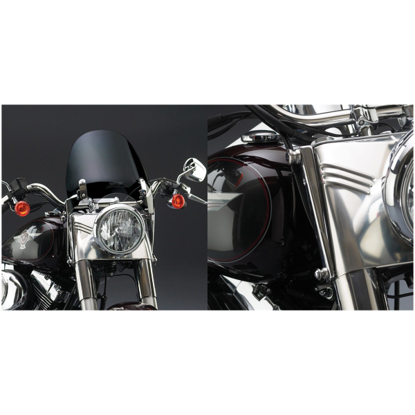 NATIONAL CYCLE SWITCHBLADE DEFLECTOR QUICK-RELEASE WINDSHIELDS Switchblade Deflector Tinted kit 41mm fo