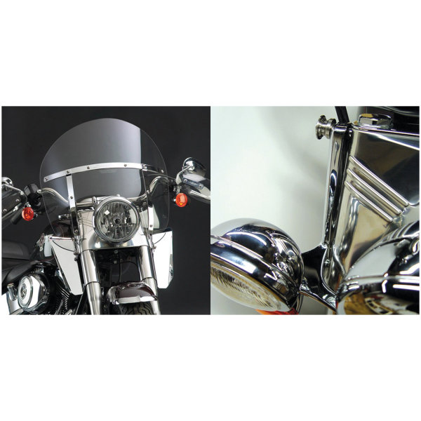 NATIONAL CYCLE SWITCHBLADE CHOPPED QUICK-RELEASE WINDSHIELDS Switchblade Chopped Clear kit 41mm forks