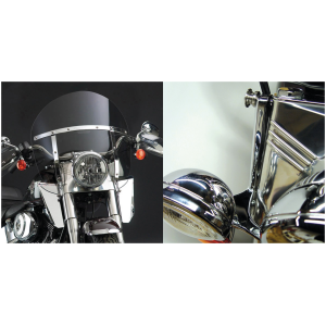NATIONAL CYCLE SWITCHBLADE CHOPPED QUICK-RELEASE WINDSHIELDS Switchblade Chopped Tinted kit 41mm fork