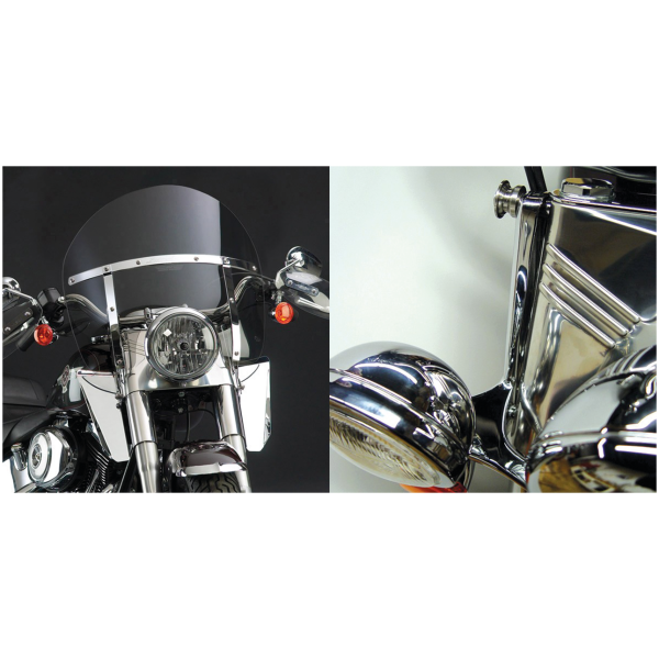 NATIONAL CYCLE SWITCHBLADE CHOPPED QUICK-RELEASE WINDSHIELDS Switchblade Chopped Tinted kit 41mm fork