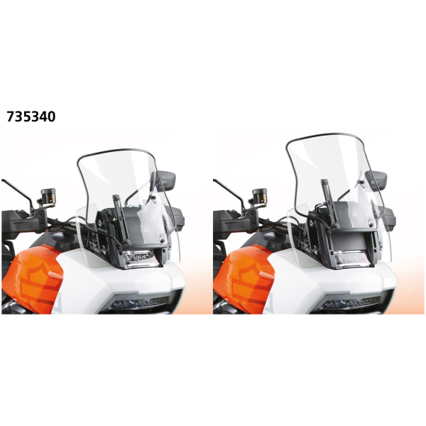 NATIONAL CYCLE V-STREAM WINDSCREENS FOR PAN AMERICA NC V-Stream short clear Bead RA21-up