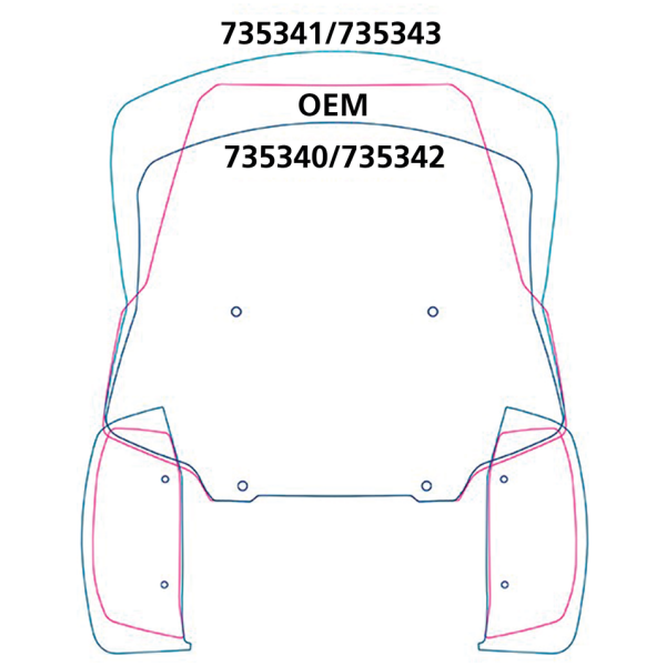 NATIONAL CYCLE V-STREAM WINDSCREENS FOR PAN AMERICA NC V-Stream mid clear Bead RA21-up