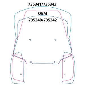 NATIONAL CYCLE V-STREAM WINDSCREENS FOR PAN AMERICA NC V-Stream short clear plain RA21-up