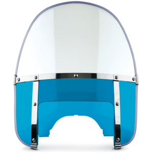 NATIONAL CYCLE BEADED HEAVY DUTY WINDSHIELD NC Heritage 5-Bolt HD Notched Top Blue