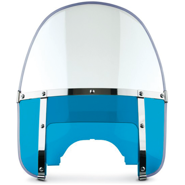 NATIONAL CYCLE BEADED HEAVY DUTY WINDSHIELD NC Heritage 5-Bolt HD Notched Top Blue