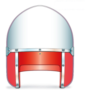 NATIONAL CYCLE BEADED HEAVY DUTY WINDSHIELD NC Heritage 5-Bolt HD Peaked Top Red