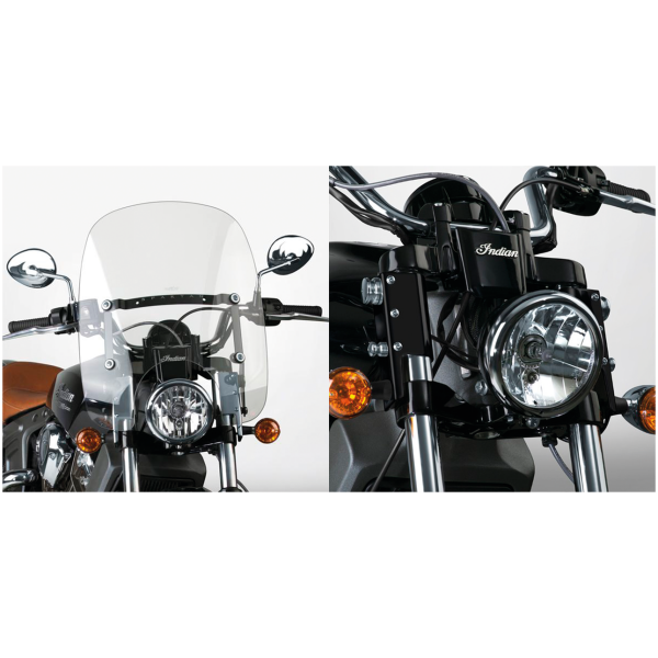 NATIONAL CYCLE SPARTAN QUICK-RELEASE WINDSHIELDS Switchblade Spartan Indian Scout black