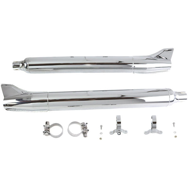 TORPEDO FISHTAIL MUFFLERS FOR TOURING 1961 Style Fishtails Chrome FLT95-17