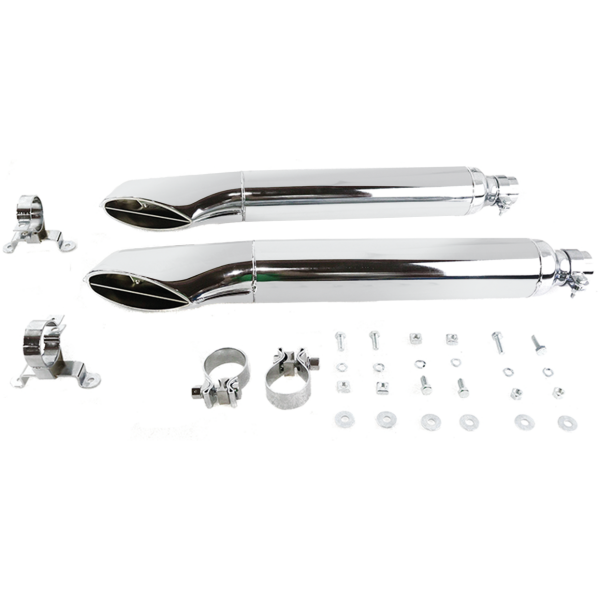 TURN-OUT MUFFLERS FOR TOURING 1968 Style Turn-Outs Chrome FLT95-16