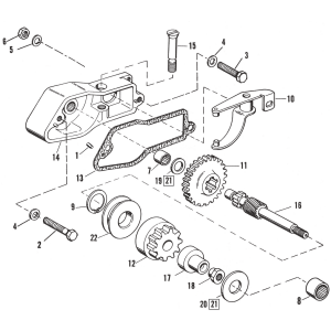 STARTER HOUSING PARTS FOR 1967-1980 SPORTSTER Starter jackshaft XL67-80