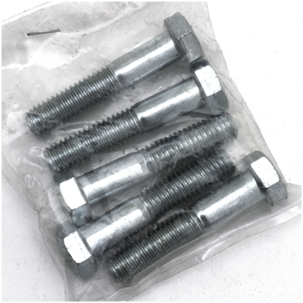 SAE SIZE ZINC PLATED HARDWARE GZP 5pck hex bolt 1/2-13x2.5" zinc