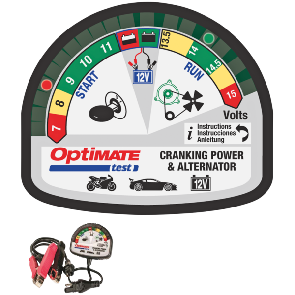 OPTIMATE BATTERY AND ALTERNATOR TESTERS Optimate Crank power & alternator tester