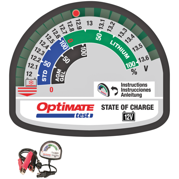OPTIMATE BATTERY AND ALTERNATOR TESTERS Optimate battery charge tester
