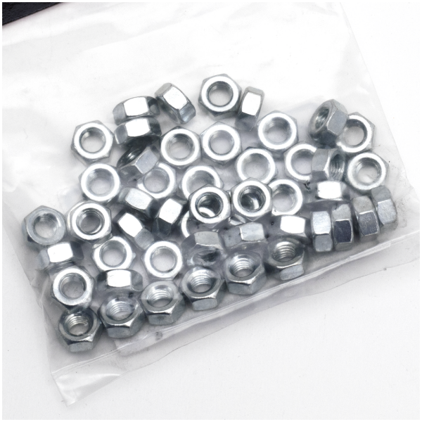 SAE SIZE ZINC PLATED HARDWARE GZP 50pck nut 1/4-28 UNF zinc