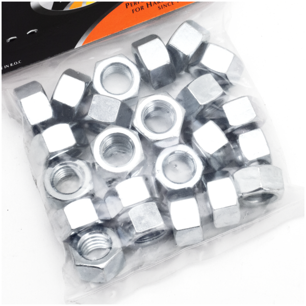 SAE SIZE ZINC PLATED HARDWARE GZP 25pck nut 1/2-13 UNC zinc