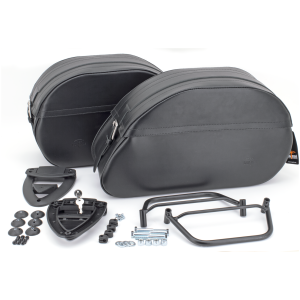 K-DRIVE/LONGRIDE "CLICK & LOCK" SADDLEBAG KITS Longride HC237 leather bags FLDE18-UP