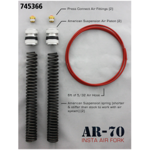 AMERICAN SUSPENSION AIRRIDE FRONT FORK KIT FOR TOURING A.S. air piston kit 41mm fork w/A.S.tree