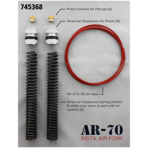 AMERICAN SUSPENSION AIRRIDE FRONT FORK KIT FOR TOURING A.S. air piston kit 49mm fork w/A.S.tree