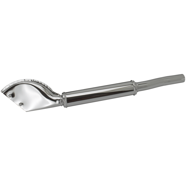 SAMWEL FISHTAIL MUFFLER FOR 45CI MODELS muffler, fishtail, chrome,WL