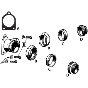 MANIFOLD PARTS FOR 45CI, EARLY OHV & SIDE VALVE MODELS nipple, inlet, WLDR/UL