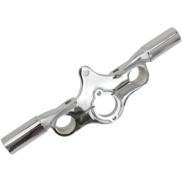 RISERS AND UPPER TRIPLE TREES FOR EARLY SPRINGER FORKS triple clamp, offset, with ears for rise