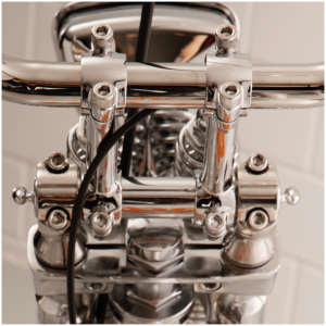 RISERS AND UPPER TRIPLE TREES FOR EARLY SPRINGER FORKS Chrome Dog Bone risers f/36-48 Springers
